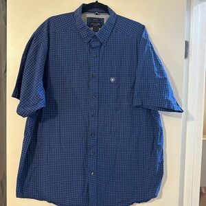 Blue check Ariat Pro series button up